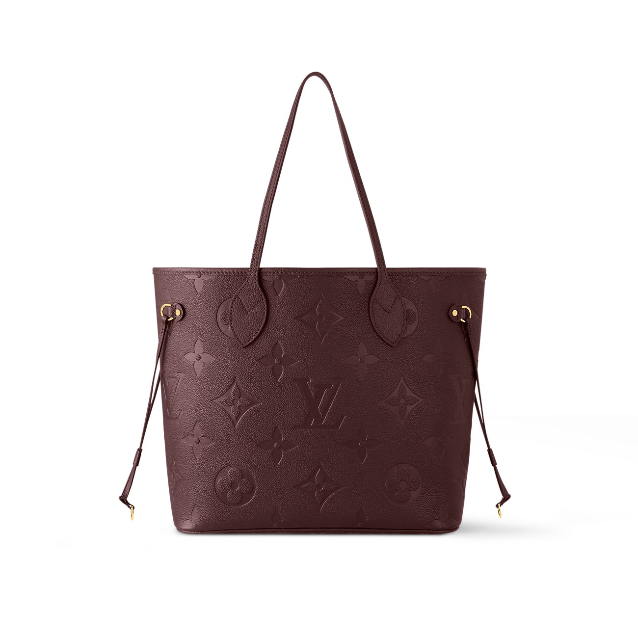 Neverfull MM Tote Bag Luxury Monogram Empreinte Leather Black LOUIS